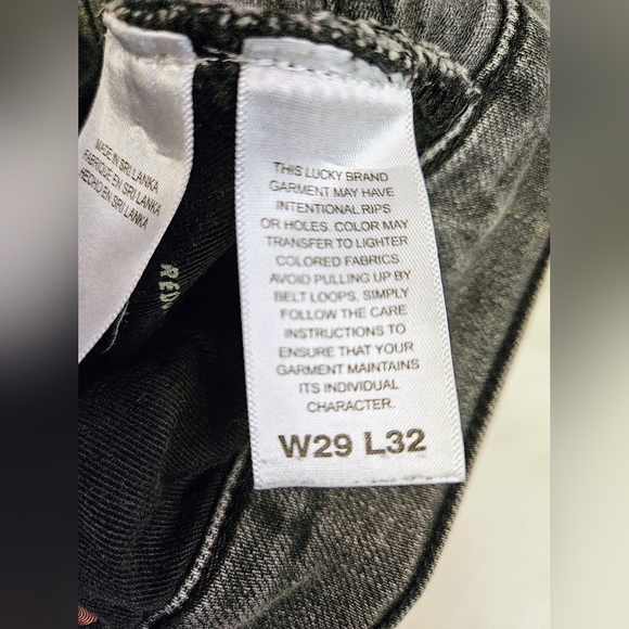 Lucky Brand Mens Faded Black 5 Pocket Zipper Fly Skinny Jeans Size 29 - Picture 4 of 13